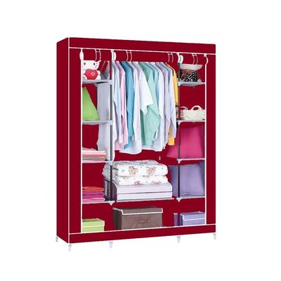 Guarda-roupa Portátil Cabideiro Com Prateleiras Dobrável – Organize Seu Espaço Com Estilo!