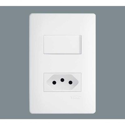 Conjunto 1 Interruptor + 1 Tomada 16a - Habitat Fame