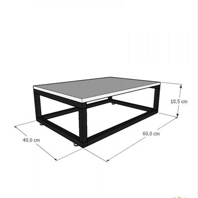 Mesa De Centro Sala Industrial Branca Quadrada Retangular Mesinha De Centro Sala Madeira