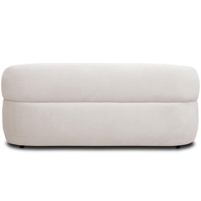 Sofá 3 Lugares Orgânico Sala De Estar Living 170cm Carmen F04 Bouclê Cru - Lyam Decor