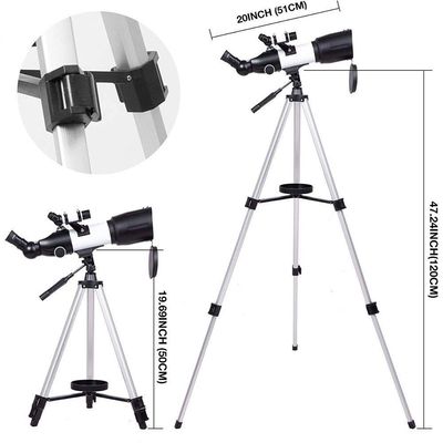 Telescópio Astronômico Refrator 400x70 Alumínio Com Tripé 120cm Lorben
