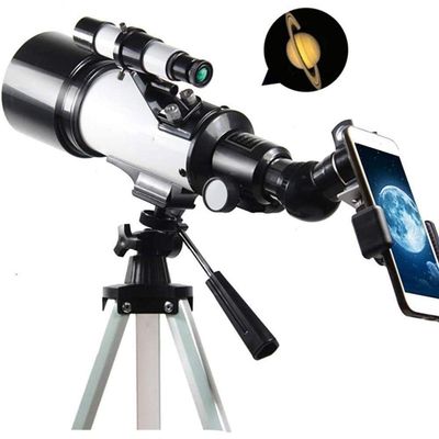 Telescópio Astronômico Refrator 400x70 Alumínio Com Tripé 120cm Lorben
