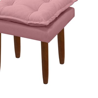 Kit 02 Puff Maria Para Sala De Tv E Estar Quarto Confortável Suede Rose Mabe Magazine