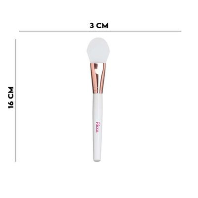 Pincel Rose Gold De Silicone Para Bases E Máscaras Ricca