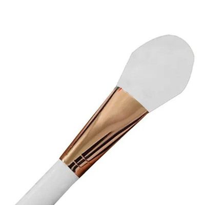 Pincel Rose Gold De Silicone Para Bases E Máscaras Ricca