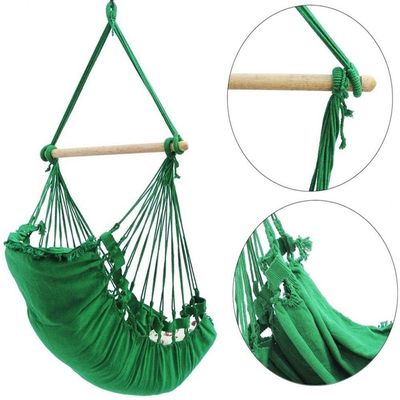 Cadeira Rede Balanço De Teto Suspensa Várias Cores Cor:Verde Bandeira