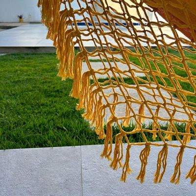 Rede Grande De Dormir Para Casal King 4,70m Várias Cores Cor:amarelo
