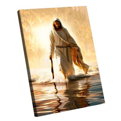 Quadro Decorativo Jesus Caminhando Sobre As águas