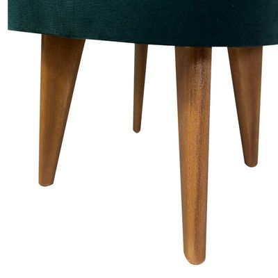 Puff Banqueta Decorativa Pés Palito 2 Unidades Veludo Verde Ravena Shop Jm