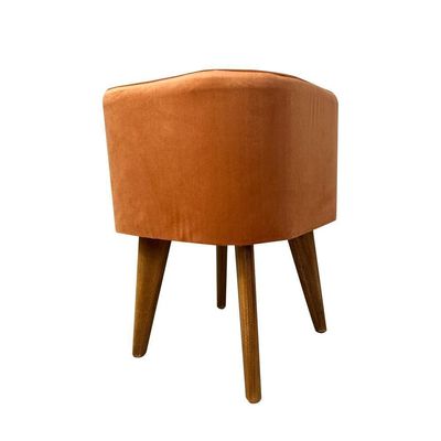Puff Banqueta Decorativa Pés Palito 2 Unidades Veludo Terracota Ravena Shop Jm