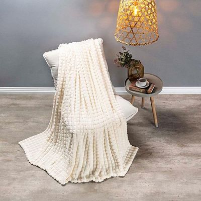 Cobertor Manta Paradise Ultrasoft Flannel Queen 2,40m X 2,20m 01 Peça - Marfim