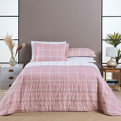 Cobre Leito Austin Queen 03 Peças - Rosa