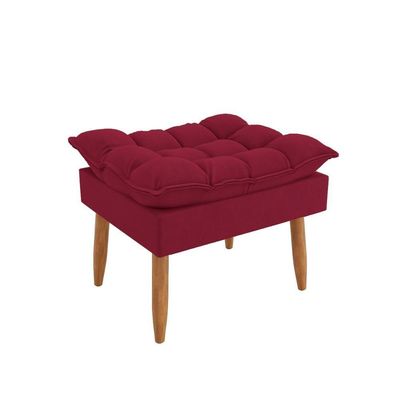 Kit 2 Poltronas + Namoradeira + Puff Opala Decorativa Balaqui Marsala