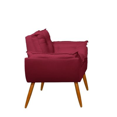 Kit 2 Poltronas + Namoradeira + Puff Opala Decorativa Balaqui Marsala