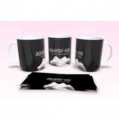 Caneca De Porcelana 325ml Decorada Frases Religiosas Estampa 42