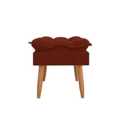 Kit 2 Poltronas + Namoradeira + Puff Opala Decorativa Balaqui Terracota