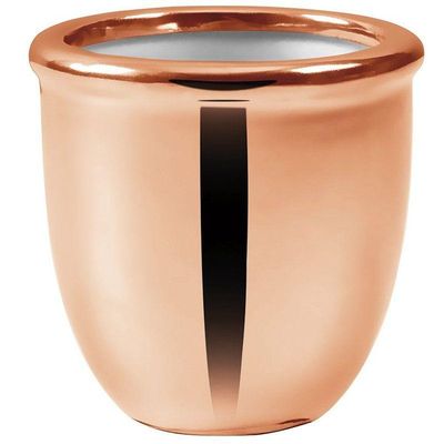 Kit Cachepot Rose Gold Em Cerâmica 6 Peças
