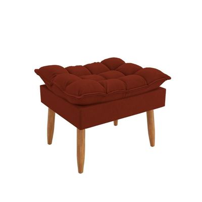 Kit 2 Poltronas + Namoradeira + Puff Opala Decorativa Balaqui Terracota