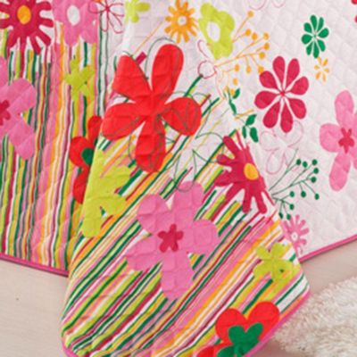 Kit Coordenado Cobre Leito Com Lençol Solteiro Alegria Pink 100% Poliéster