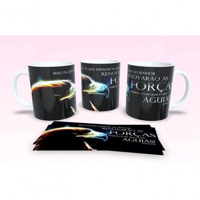 Caneca De Porcelana 325ml Decorada Frases Religiosas Estampa 25