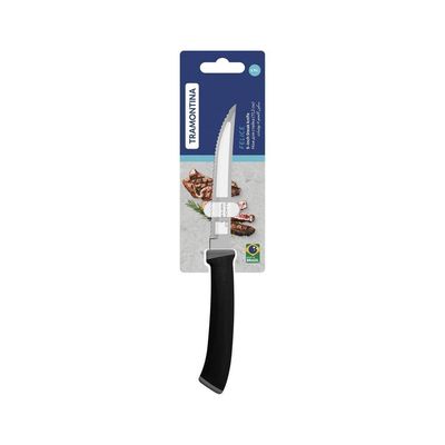 Faca Para Churrasco Tramontina Felice Lâmina Aço Inox Fio Liso Cabo Polipropileno Preto 5 Tramontina