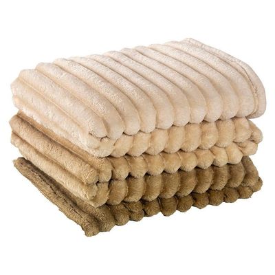 Cobertor Coberta Fluflu Queen Ultrasoft Alto Relevo Dupla Face Gold 100% Poliéster