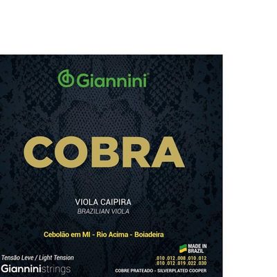 Encordoamento Para Viola Gesvl Serie Cobra Aco Leve Giannini