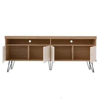 Rack Para Sala De Tv 75 Pol 160 Cm 4217 Carvalho Off White Arly Carvalho Off White