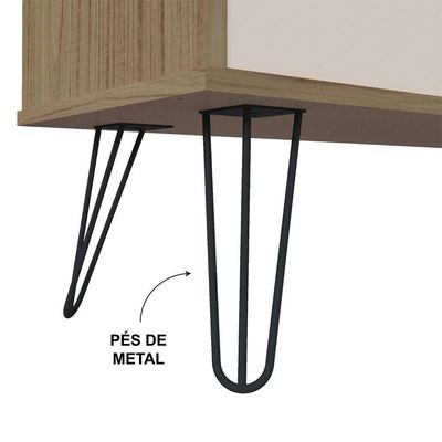 Rack Para Tv Mesa De Centro Rmc42 Carvalho Off White Arly Carvalho Off White