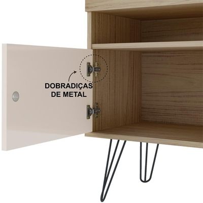 Rack Para Tv Mesa De Centro Rmc42 Carvalho Off White Arly Carvalho Off White