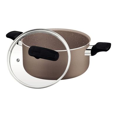 Caçarola Tramontina Milazzo Alumínio Antiaderente Starflon Max Amêndoa 28 Cm Tramontina