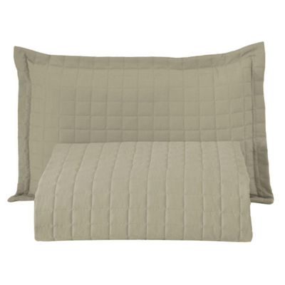 Kit Cobre Leito Colcha Monaco Solteiro Dupla Face 2 Peças Cáqui 100% Poliéster