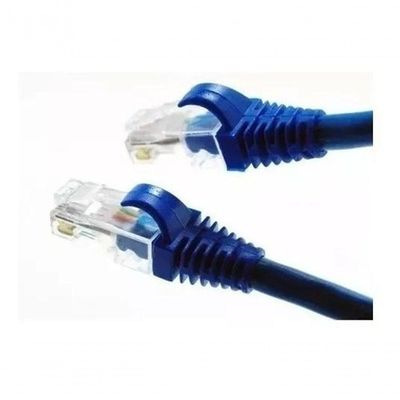 Cabo De Rede 20 Metros Ethernet Lan Rj45 Cftv Azul C/ 20Mts