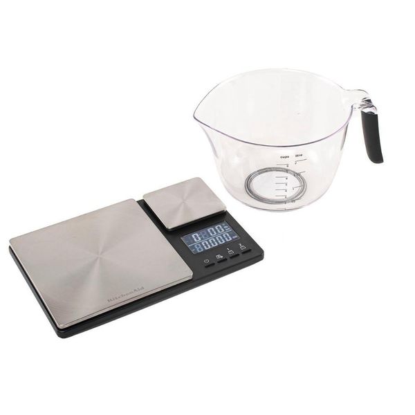 Kit Balança Plataforma Dupla E Tigela Medidora Kitchenaid