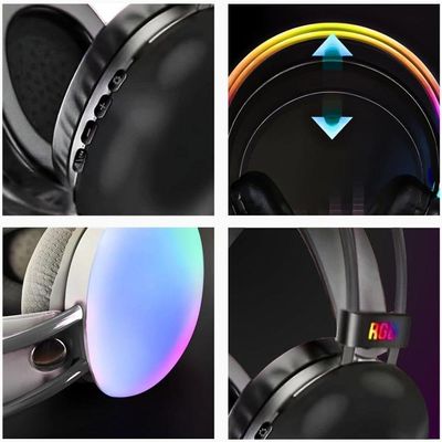 Fone De Ouvido Sem Fio Bluetooth V5.3 Com Led Rgb Headset Bluetooth Disco Pulse