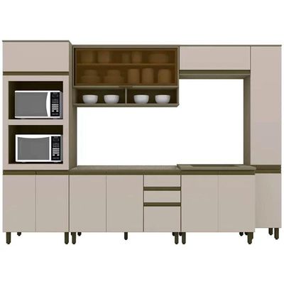 Cozinha Completa Connect 7 Peças (2 Aéreos+2balcões+2paneleiro+1complemento) S-pia Duna-cristal