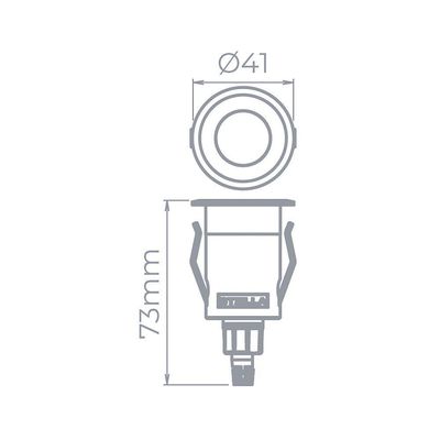 Embutido De Solo Led Stella Way Up 1w Bivolt Alumínio 3000k Luz Amarela