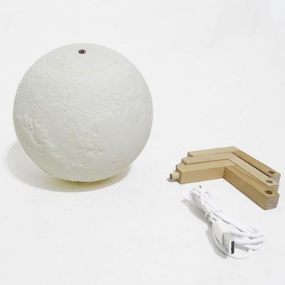 Lua 3d Luminaria Bateria Abajur Usb Touch Led Rgb Decoracao
