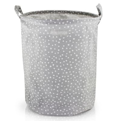 Cesto Para Roupa Suja- Brinquedos Tecido (g) - Linha Loft Cinza