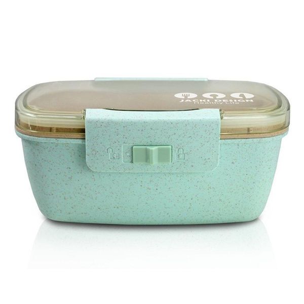 Conjunto Pote Marmita Ecológica 650 Ml Com Copo C- Tampa 300 Ml Verde
