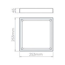 17443972759399 Painel De Led Stella Quadrado Deep De Sobrepor Recuado 22w Bivolt Branco 3000k Luz Neutra