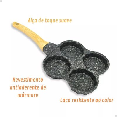 Panela Antiaderente Frigideira 4 Em 1 Panquecas Ovos Hambúrg