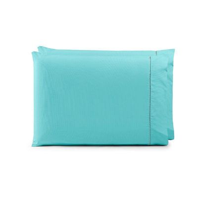 Par De Fronhas 70cm X 50cm 2 Peças Paris Percal 150 Fios 100% Algodão - Verde Tiffany