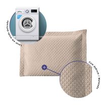 Porta Travesseiro Avulso 70cm X 50cm 1 Peça Prime Ultrassônico 100% Poliéster - Cáqui