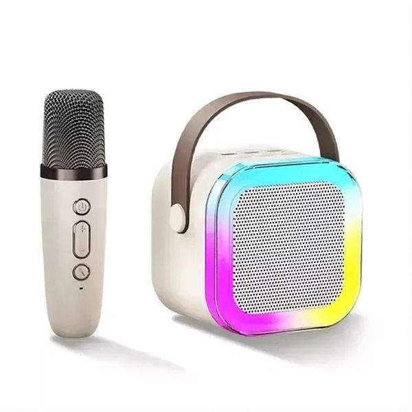 Caixa Alto Falante Microfone Bluetooth Usb Portátil Karaokê