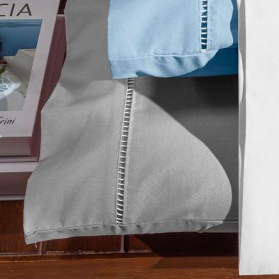 Par De Fronhas 70cm X 50cm 2 Peças Paris Percal 150 Fios 100% Algodão - Cinza
