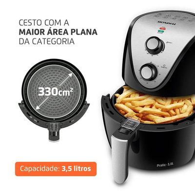 Fritadeira Sem Óleo Air Fryer 3,5l Preta Mondial 110V