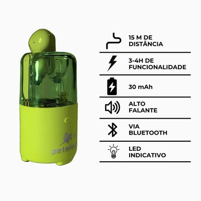 Fone De Ouvido E Caixa De Som Alto Falante Bluetooth Sem Fio