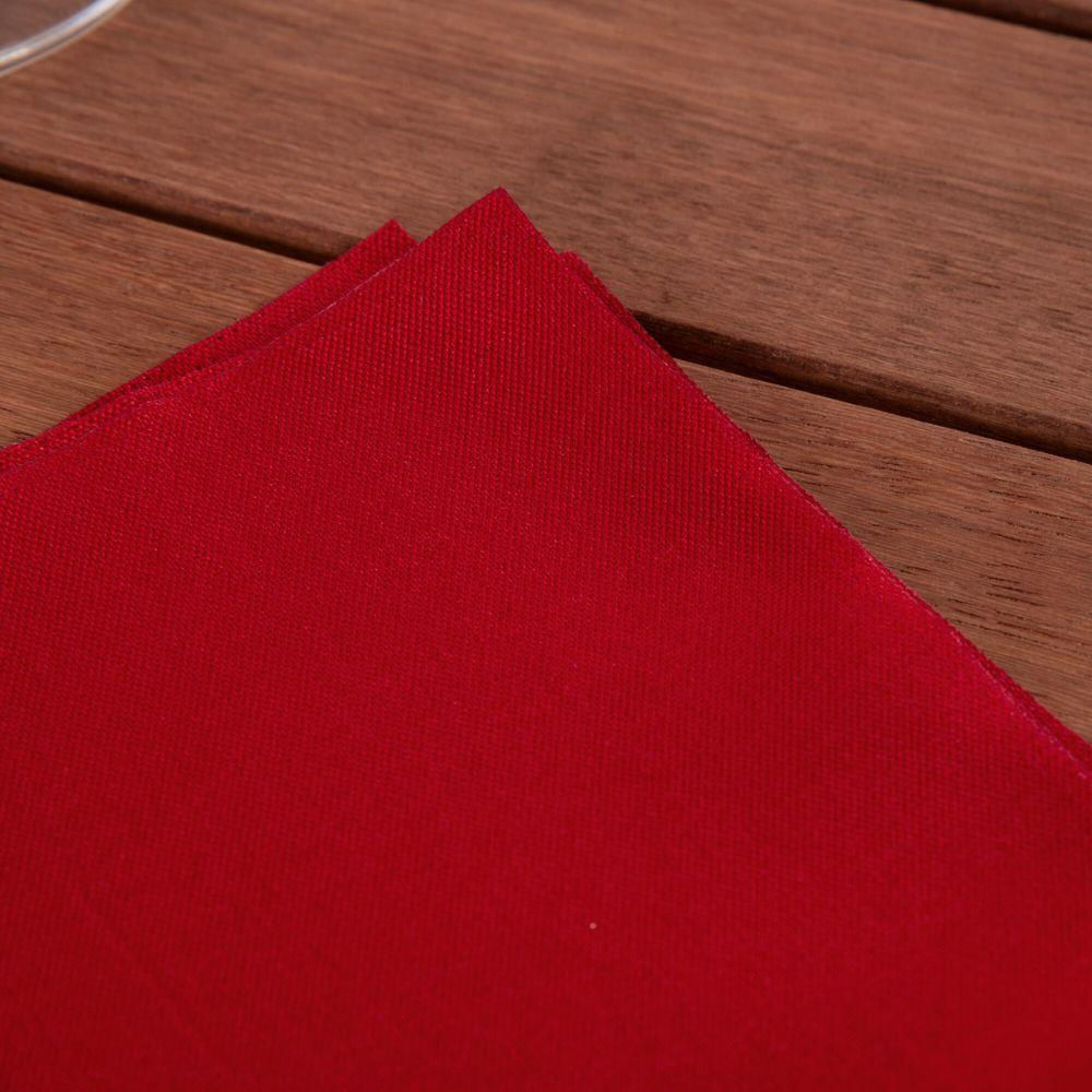Kit Guardanapos Basic 2 Peças 35cm X 35cm 100% Poliéster Tecido Oxford - Vermelho