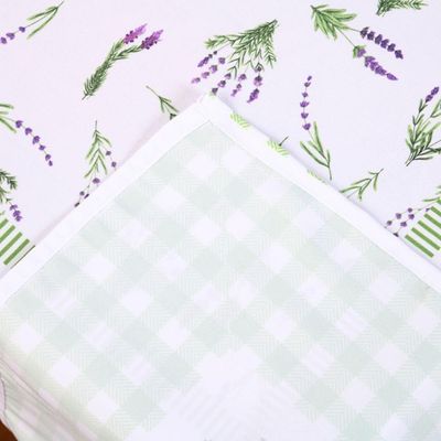 Toalha De Mesa Estampada Allegra 1 Peça 8 Lugares 100% Poliéster - Lavanda